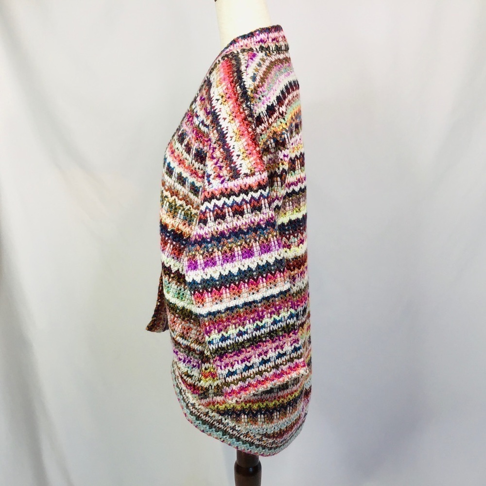 ANTHROPOLOGIE dRA Yoko Jacket Size XS Oversize Fit Boho Open Multicolor - Picture 5 of 12